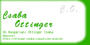 csaba ottinger business card